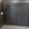 mail lockers and a piece of art on the wall